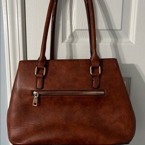 Vintage Brown Leather Shoulder Bag